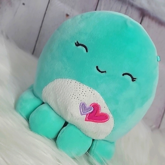 Squishmallows 6 Inch Bright Blue Valentines Day Octopus Plush Stuffed Animal Toy - Picture 4 of 15